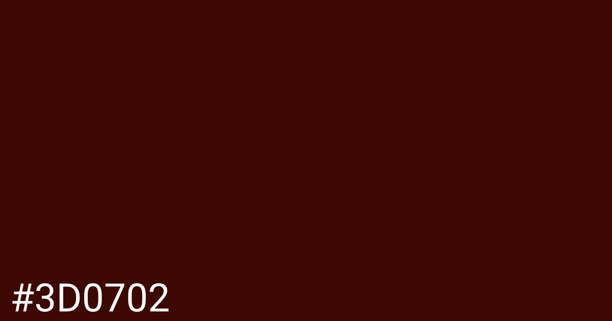 Hex color #3d0702 graphic