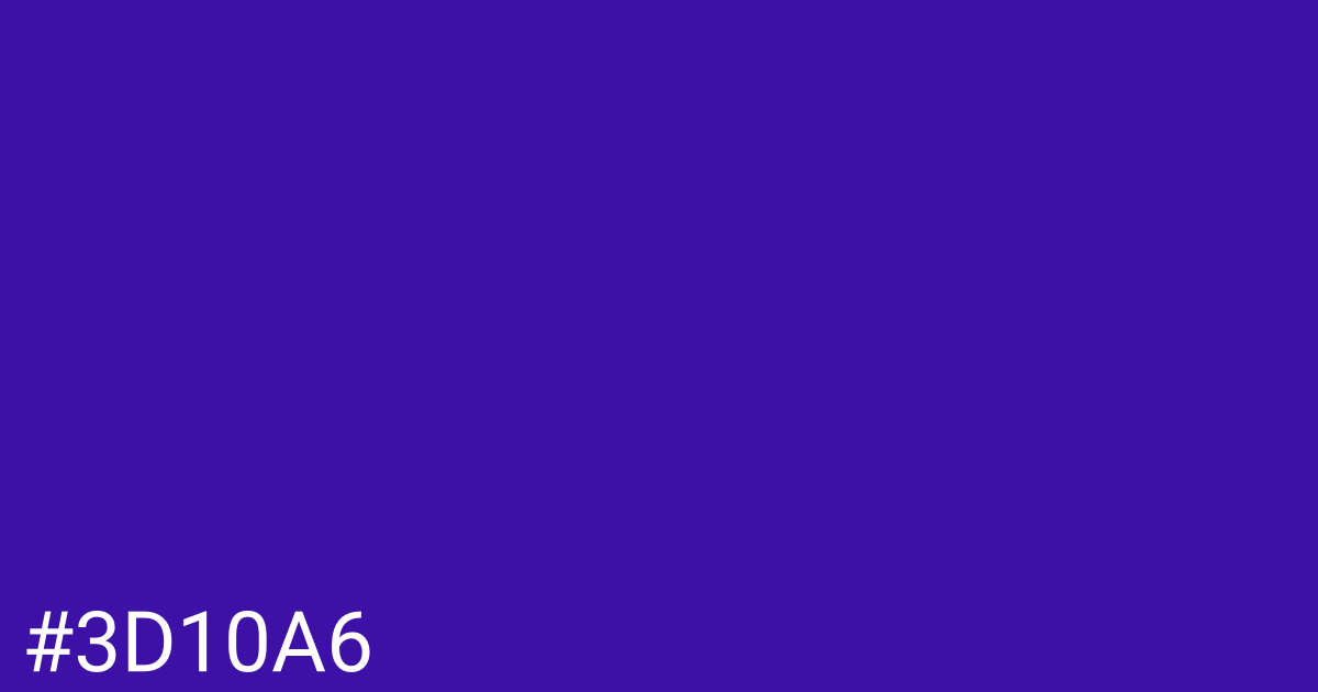 Hex color #3d10a6 graphic