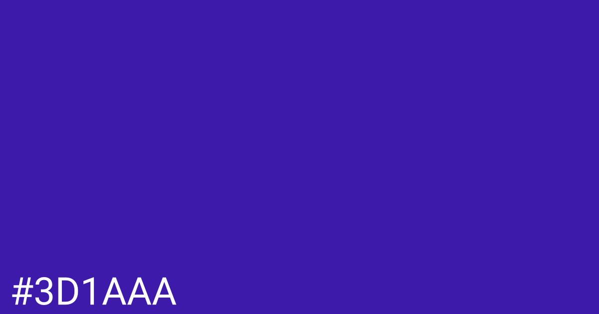 Hex color #3d1aaa graphic