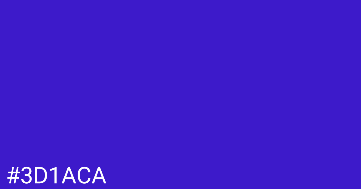 Hex color #3d1aca graphic