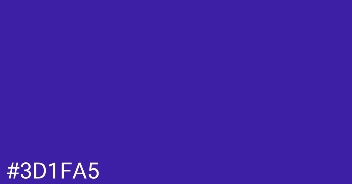 Hex color #3d1fa5 graphic
