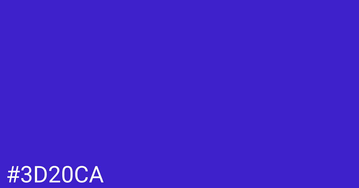 Hex color #3d20ca graphic