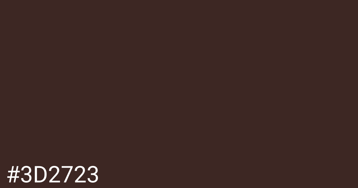 Hex color #3d2723 graphic