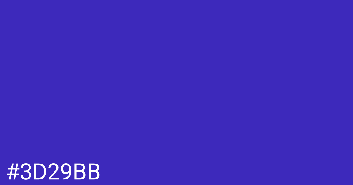 Hex color #3d29bb graphic
