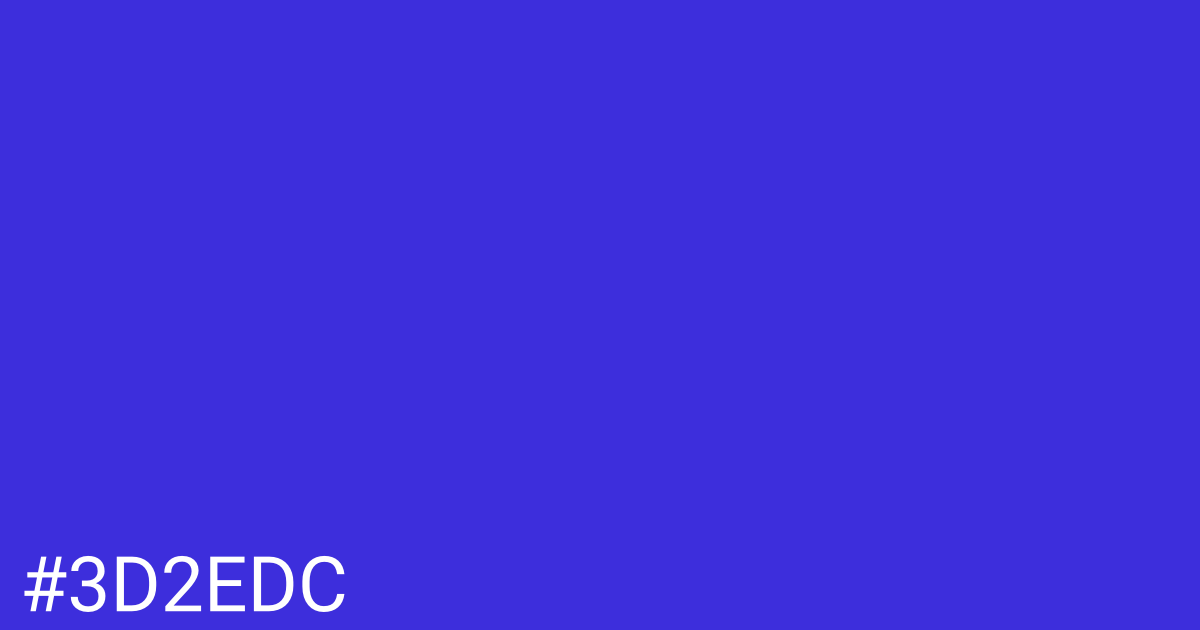 Hex color #3d2edc graphic