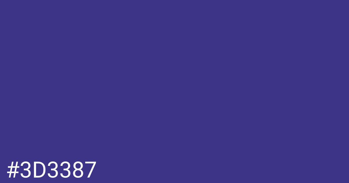 Hex color #3d3387 graphic