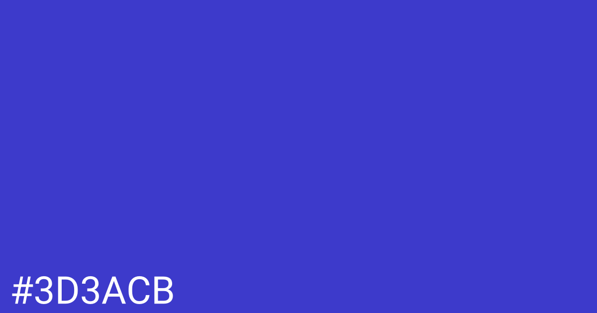 Hex color #3d3acb graphic