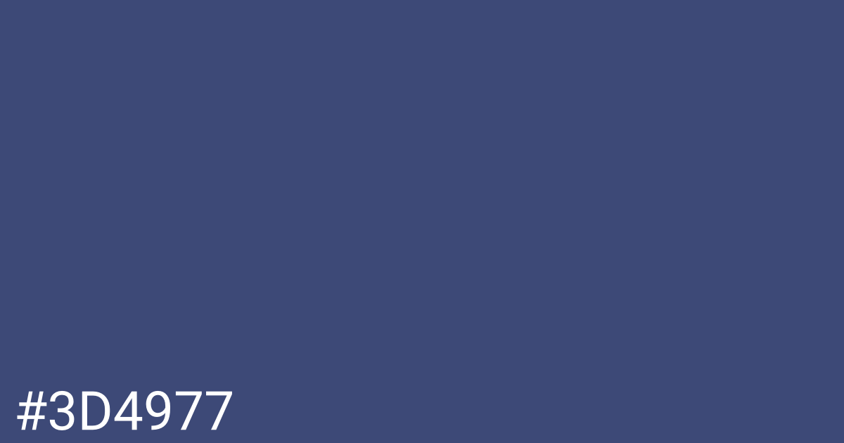 Hex color #3d4977 graphic