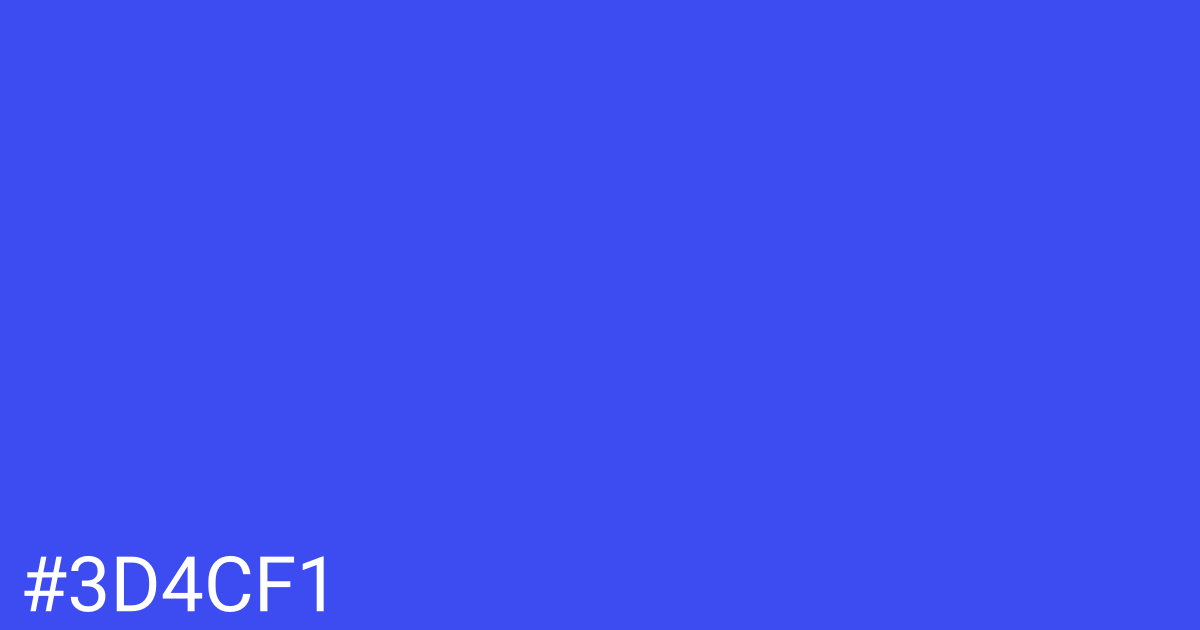 Hex color #3d4cf1 graphic