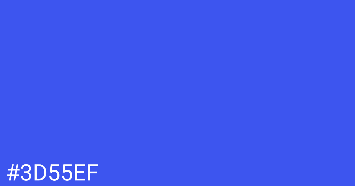 Hex color #3d55ef graphic