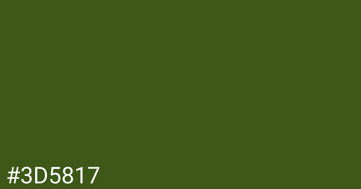 Hex color #3d5817 graphic