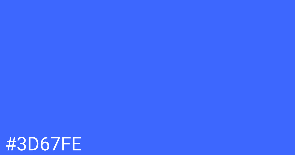 Hex color #3d67fe graphic