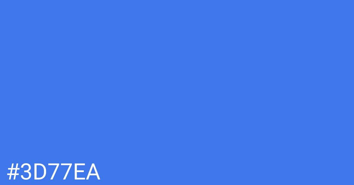 Hex color #3d77ea graphic