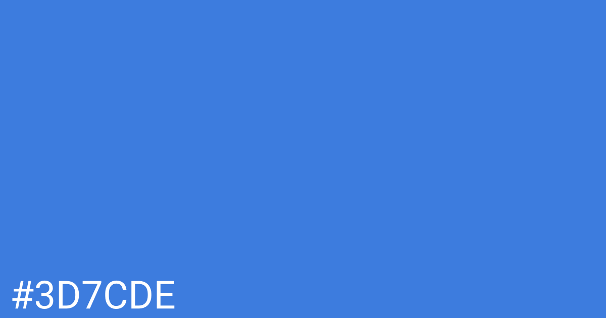 Hex color #3d7cde graphic