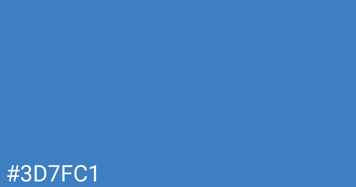 Hex color #3d7fc1 graphic