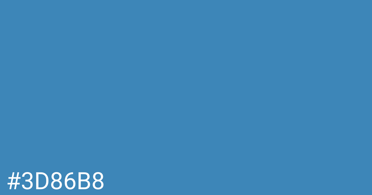 Hex color #3d86b8 graphic