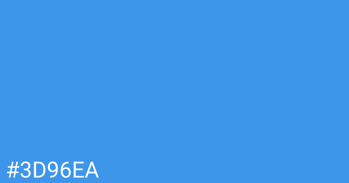 Hex color #3d96ea graphic