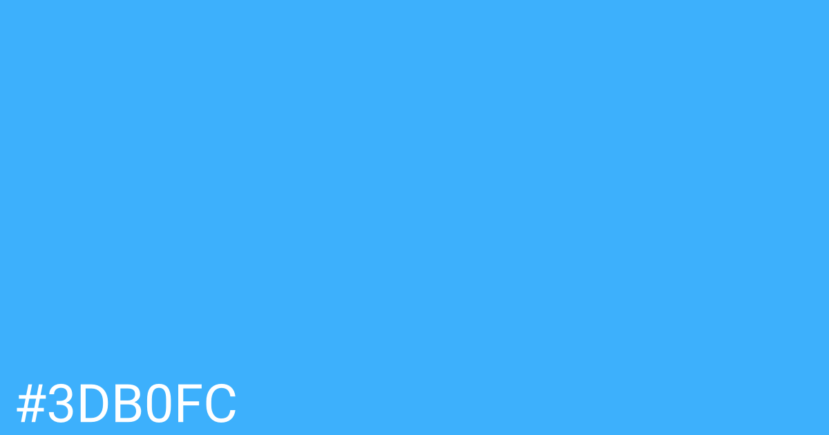 Hex color #3db0fc graphic