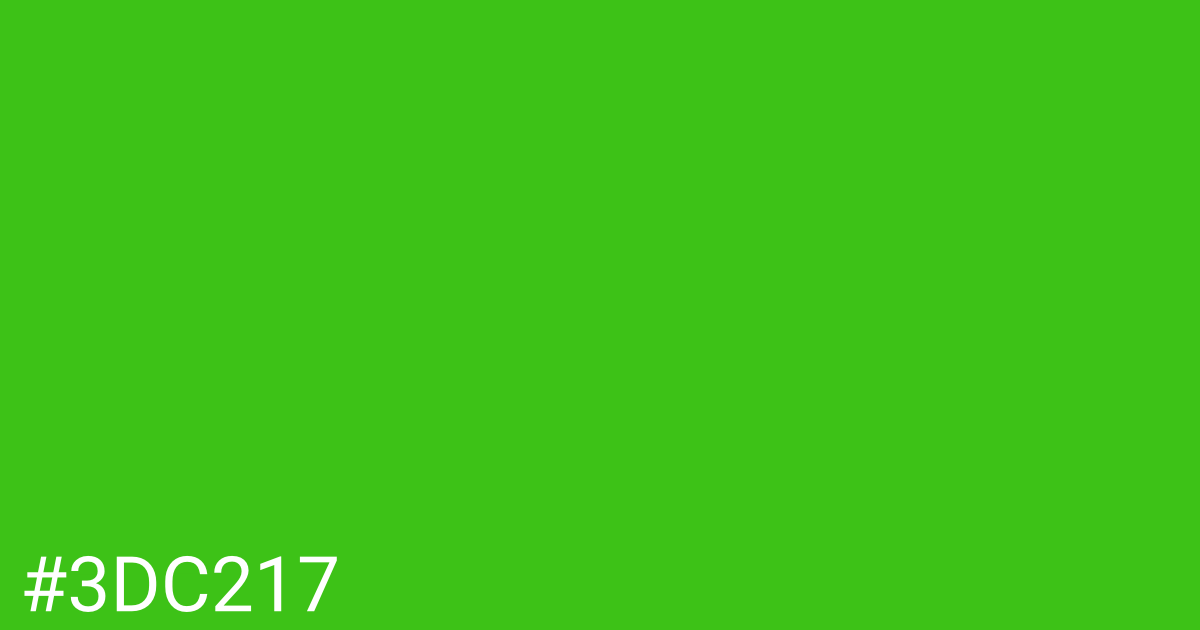 Hex color #3dc217 graphic