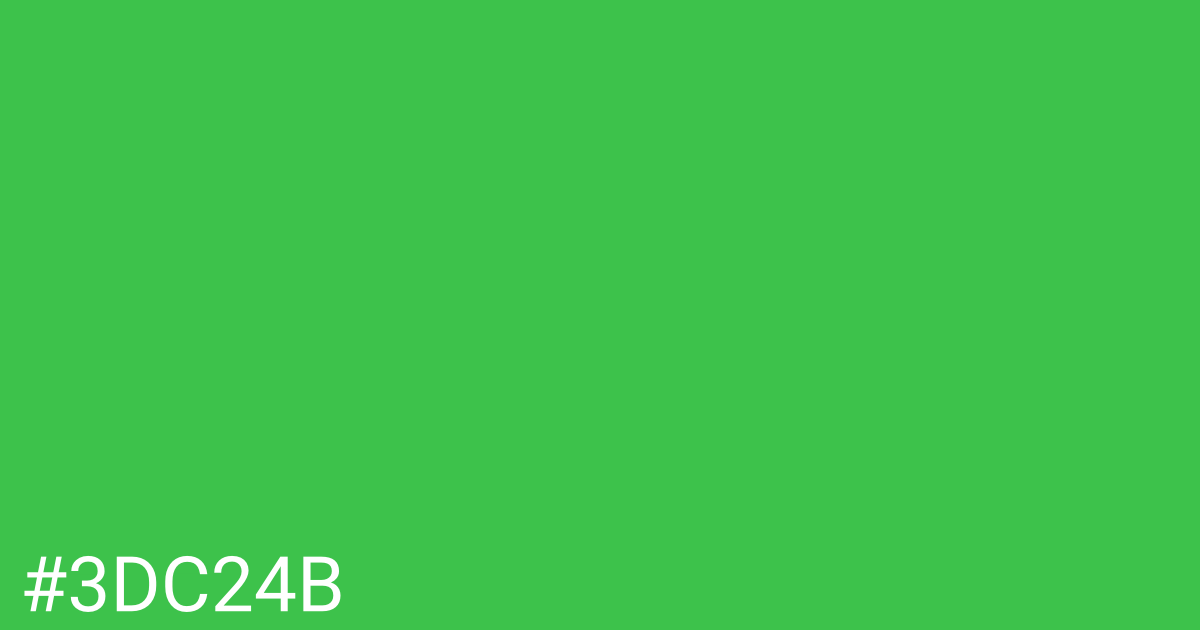 Hex color #3dc24b graphic