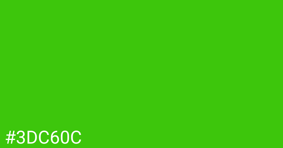 Hex color #3dc60c graphic