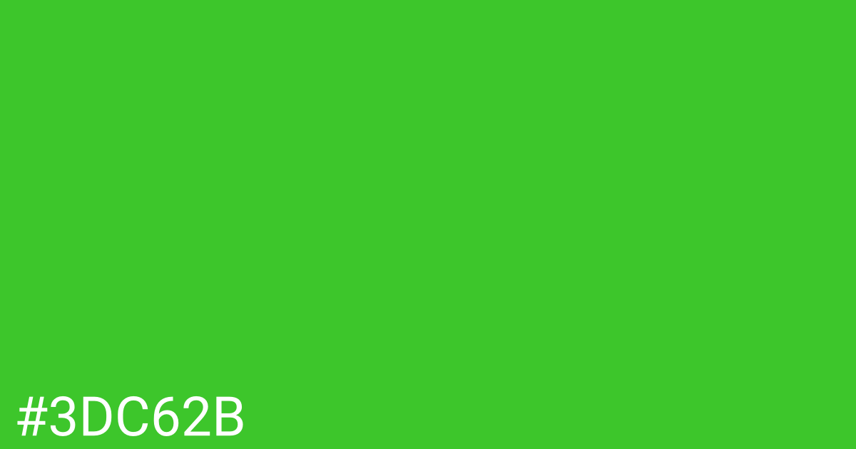 Hex color #3dc62b graphic