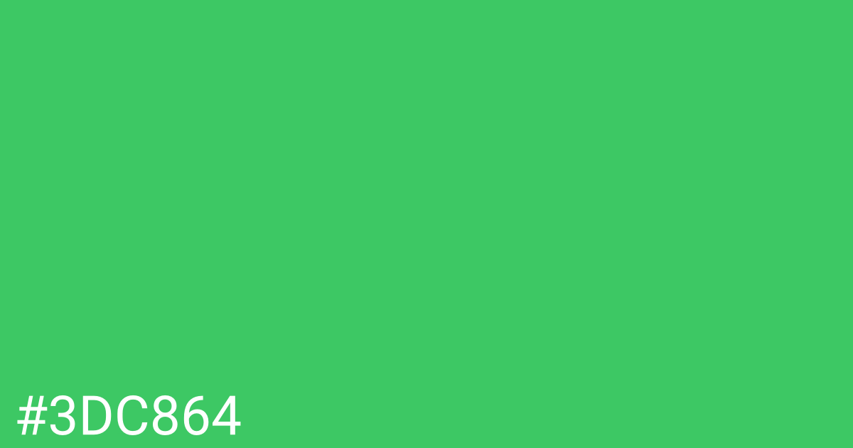 Hex color #3dc864 graphic