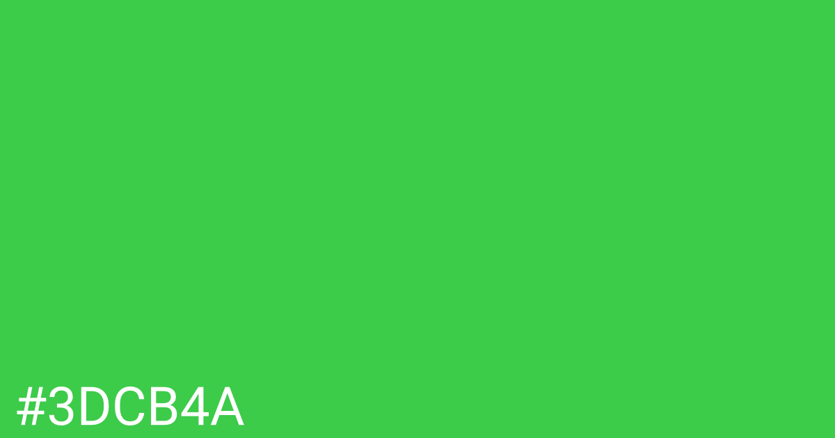Hex color #3dcb4a graphic