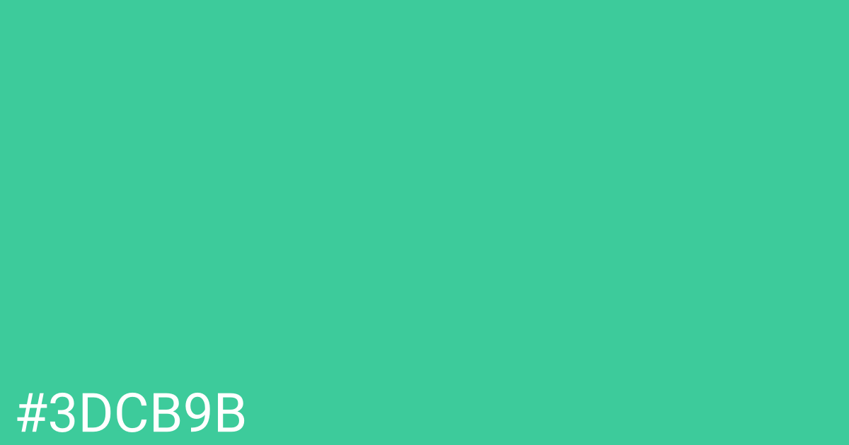 Hex color #3dcb9b graphic
