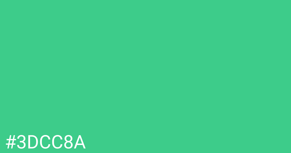 Hex color #3dcc8a graphic