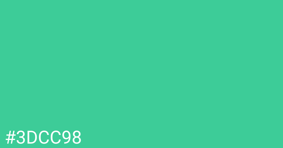 Hex color #3dcc98 graphic