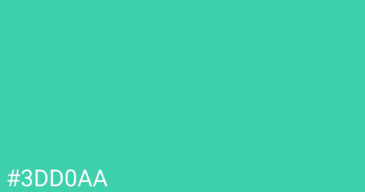 Hex color #3dd0aa graphic