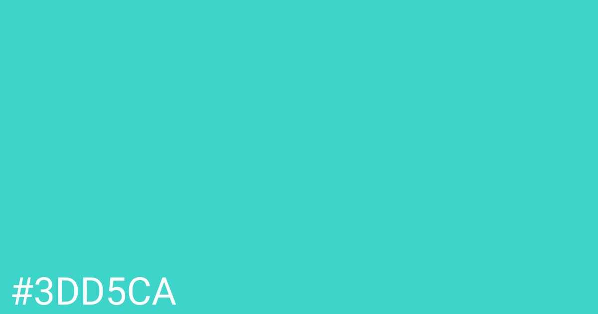 Hex color #3dd5ca graphic
