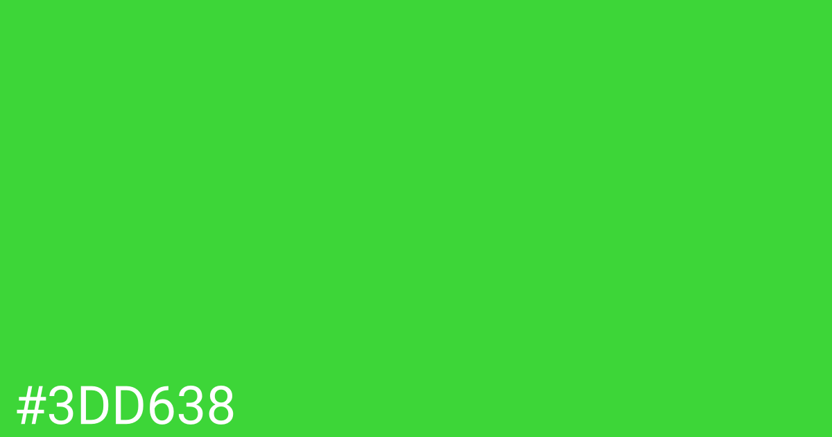 Hex color #3dd638 graphic