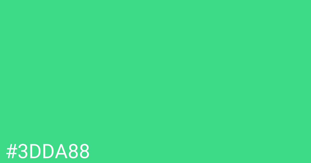 Hex color #3dda88 graphic
