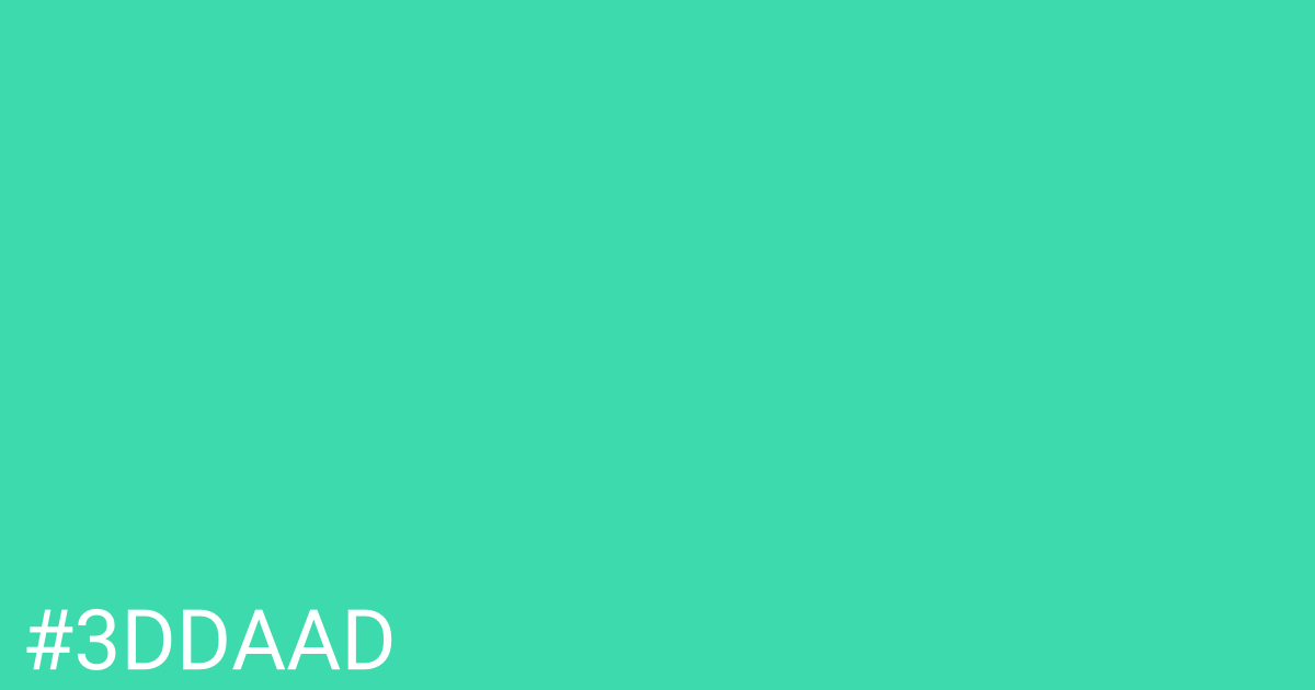 Hex color #3ddaad graphic