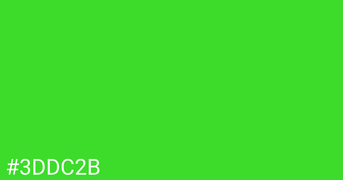 Hex color #3ddc2b graphic