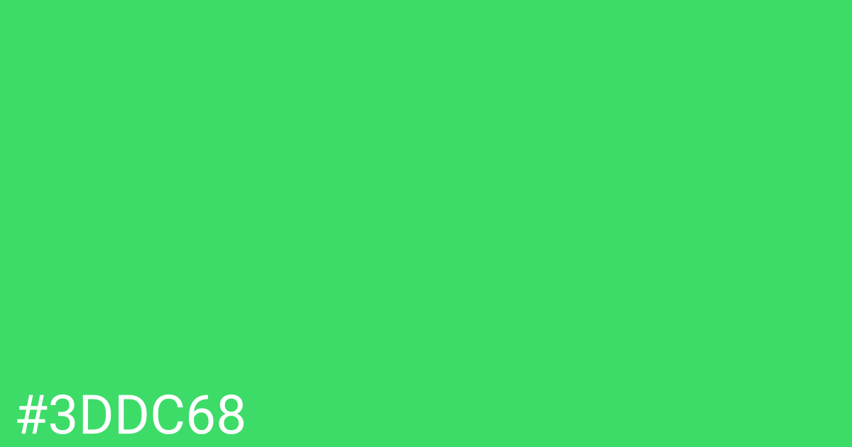 Hex color #3ddc68 graphic