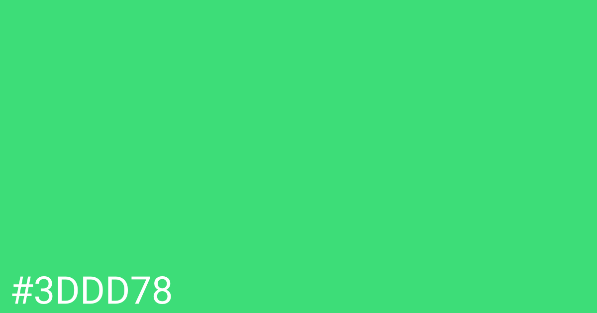 Hex color #3ddd78 graphic