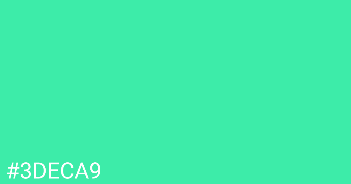 Hex color #3deca9 graphic
