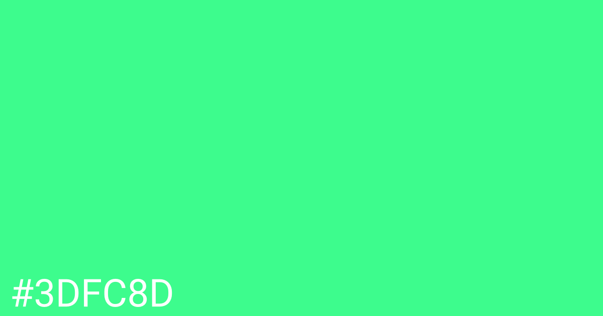 Hex color #3dfc8d graphic