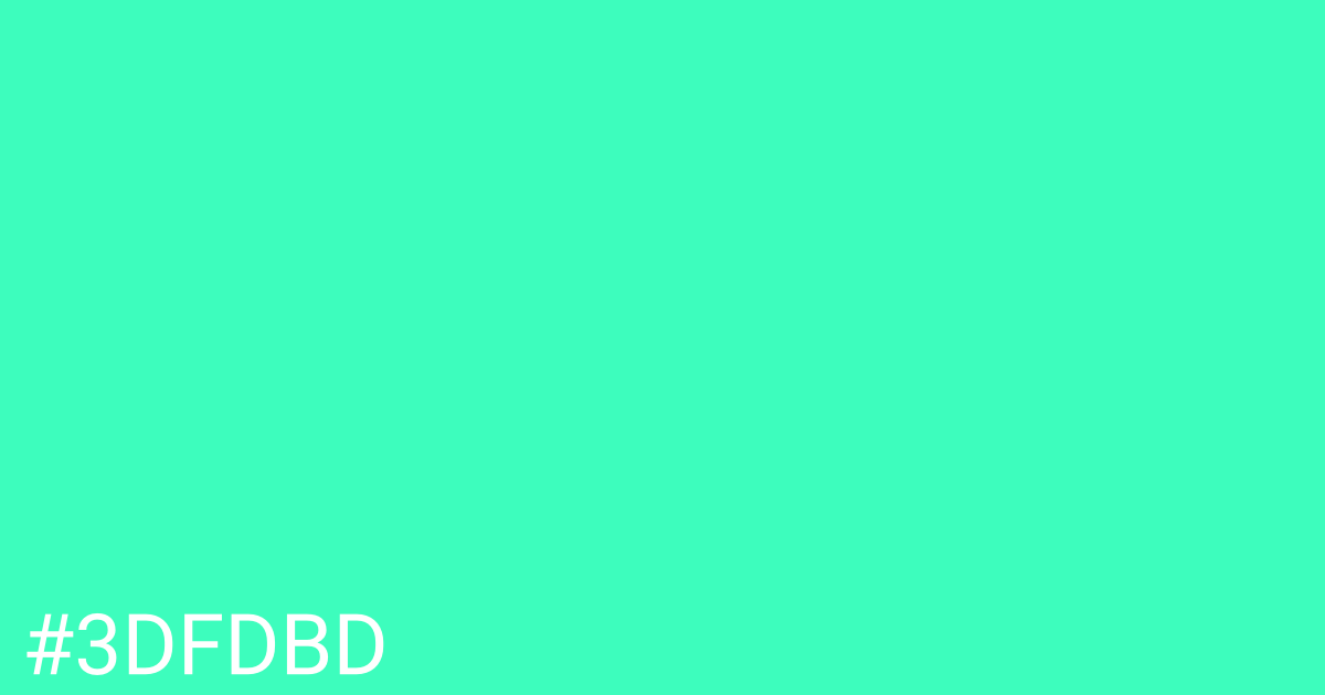 Hex color #3dfdbd graphic