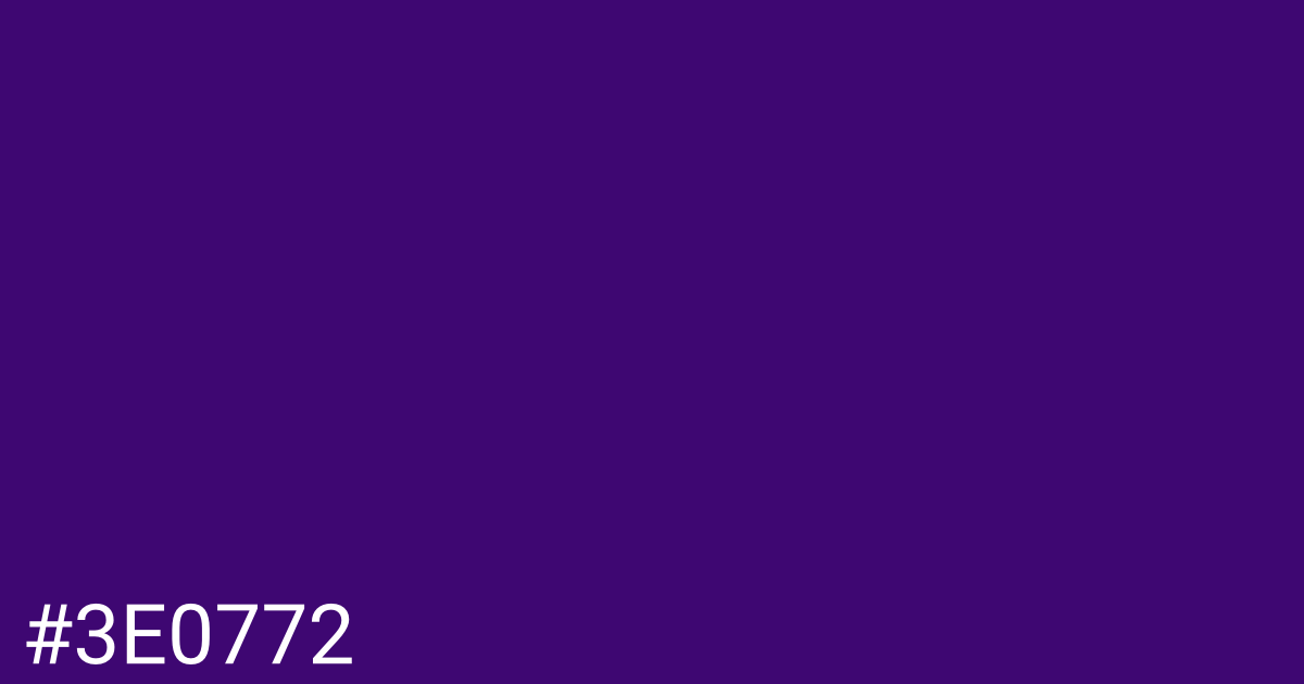 Hex color #3e0772 graphic