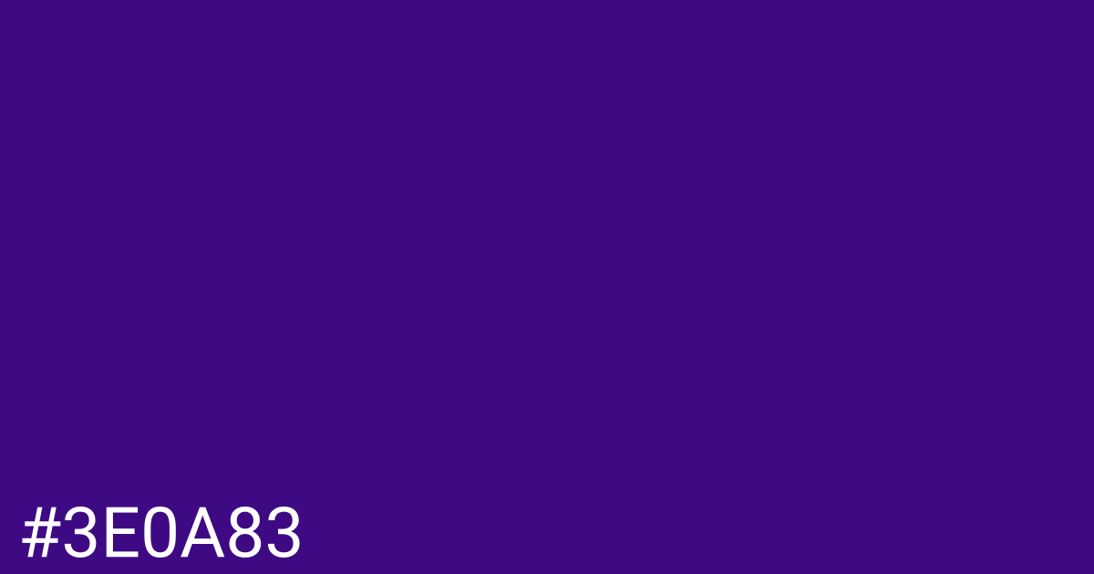 Hex color #3e0a83 graphic