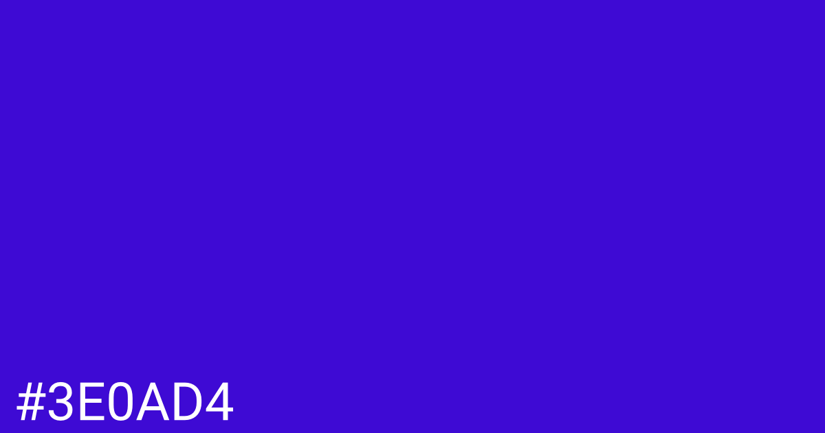 Hex color #3e0ad4 graphic