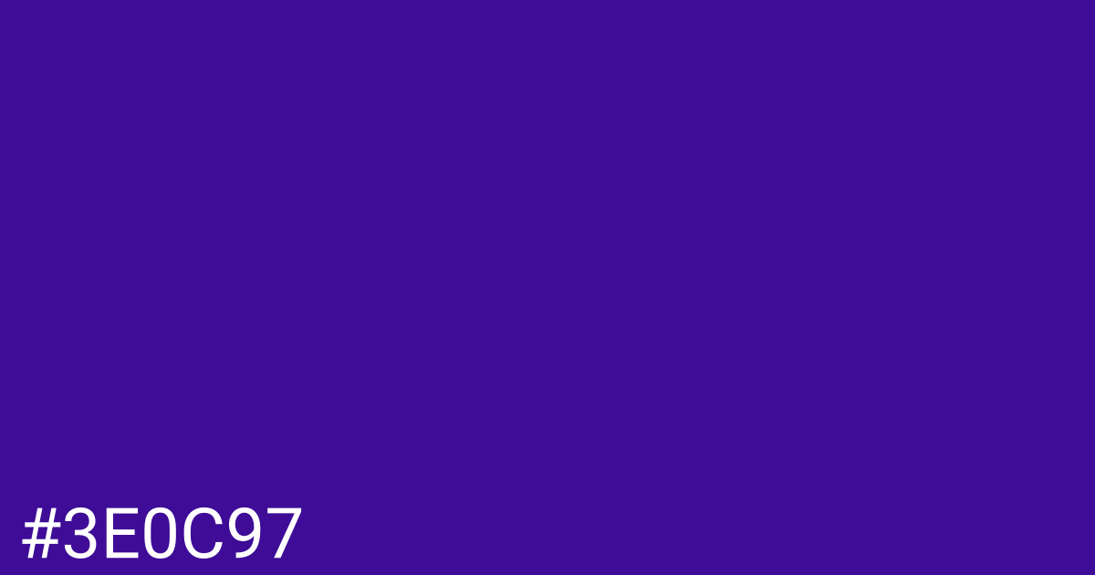 Hex color #3e0c97 graphic