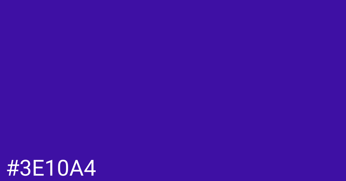 Hex color #3e10a4 graphic
