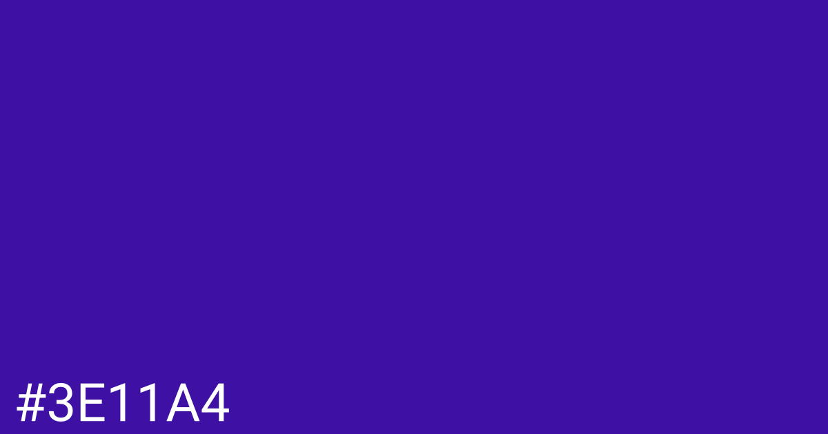 Hex color #3e11a4 graphic