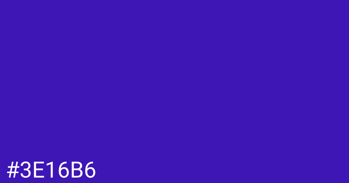 Hex color #3e16b6 graphic