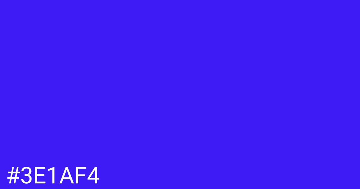 Hex color #3e1af4 graphic